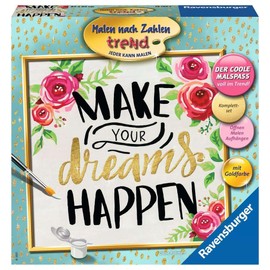 Ravensburger Paint by Numbers 28796 Make Your Dreams Happen - Paint by Numbers for Adults, Perfect Painting Result with High-Quality Artist Accessories, without Frame