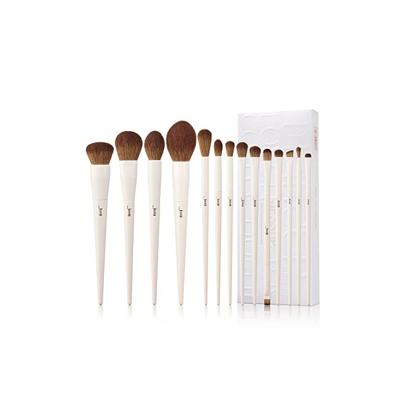 Jessup Set de 14 Brochas para Maquillaje Veganas para Rostro