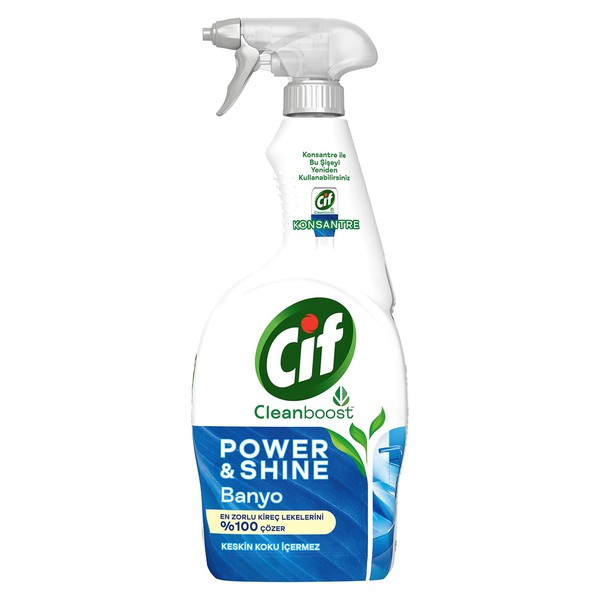 Cif Power Shine Cleanboost Sprey Temizleyici Banyo İçin Temizleyici ve