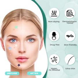 397 Stück Pimple Patch Hydrokolloid Pflaster Pickel Patch Unsichtbare NatüRliche Mit SalicylsäUre Und TeebaumöL Tag Und Nacht 2-In-1 Anti Pickel Patches Wasserdicht Atmungsaktiv Absorptions Acne Patch