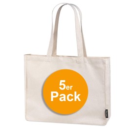 Santa Perago Jute Bag Made of Organic Cotton 300 g/m² - Fabric Bag for Painting, natural