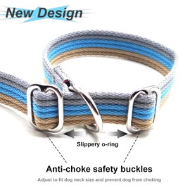 Boswany 10FT / 15FT / 20FT Anti-Choke Slip Lead Dog Leash, 1” Wide Soft Thick Long Training Leash for Strong Small Medium Large Dogs (blue-10ft)