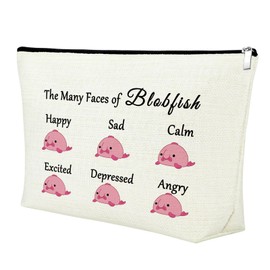 Blobfish Gifts Cosmetic Bag Blobfish Lover Gift Gift for Blobfish Fans Blobfish Gift for Friend Makeup Bag Sea Animal Lovers Gift Blobfish Lover Gift for Women Birthday Christmas Travel Makeup Pouch