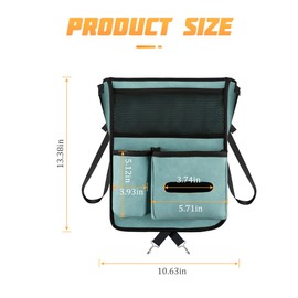 AICEL Car Net Pocket Handbag Holder Between Seats, Purse Holder with Adjustable Buckle Strap, Large Capacity Storage Organizer Mesh Bag Barrier in Front Seat Center Console, Car Accessories (Blue)