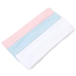 Stretchy Headbands for Women: Thin, Non-Slip Head Bands for Yoga, Workout, and Everyday Wear - White, Pink, Blue Hair Accessories