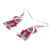 WEVENI Acrylic Christmas Hat Cat Kitten Earrings Dangle Drop Charm