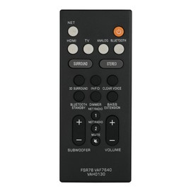 FSR78 VAF7640 VAH0130 Replacement Remote Control for Yamaha ATS-1060, ATS1060, YAS106, YAS-106 Soundbar