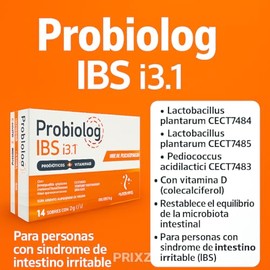 IBS  Suplemento con probióticos y prebióticos  Alivia síntomas de intestino irritable (14 sobres), 14 días                                            