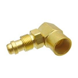WVIOUOPU Upgraded AW-407/CGA 032 Nut/NIP - 032 Body 90 Deg Welder Connector Elbow Argon Inert Gas Adaptor Compatible with Everlast MIG Welder TIG