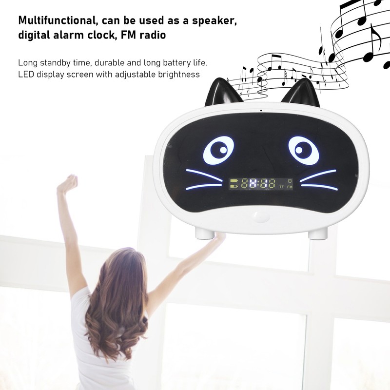Mini Cartoon Speaker Multifunctional Cute Cat Ear Design Smart Set