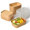 JOLLY CHEF 50 Pack Paper Food Containers with Lids, 19