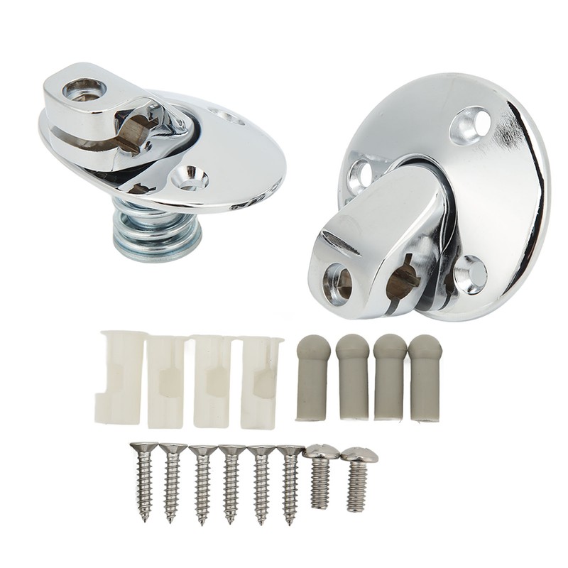 Car Sun Visor Support Brackets with Screw Bushing Chrome Plating