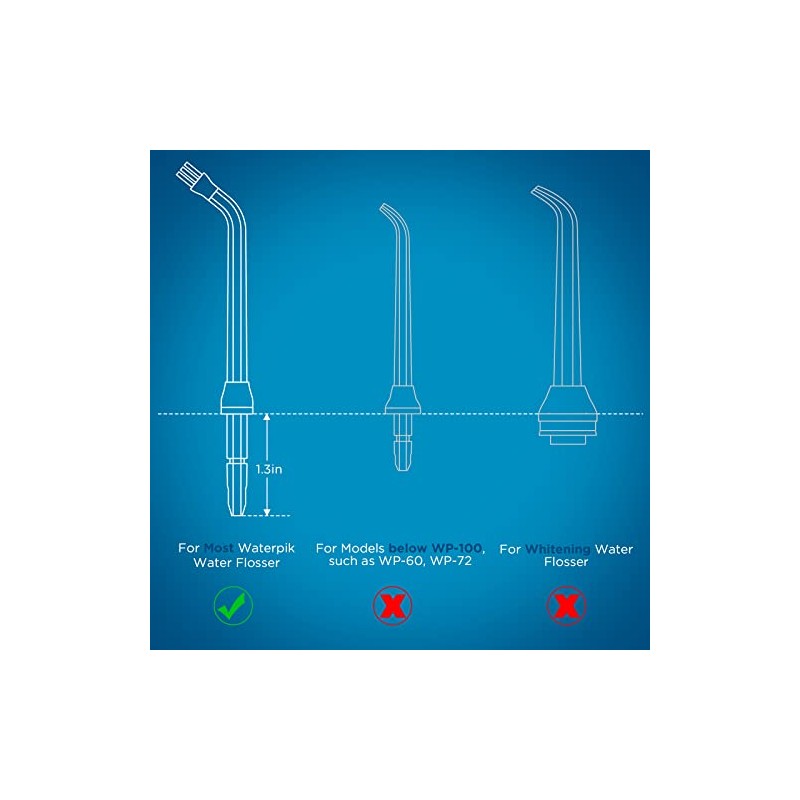Waterpik Replacement Heads with Travel Case - 8 Pack