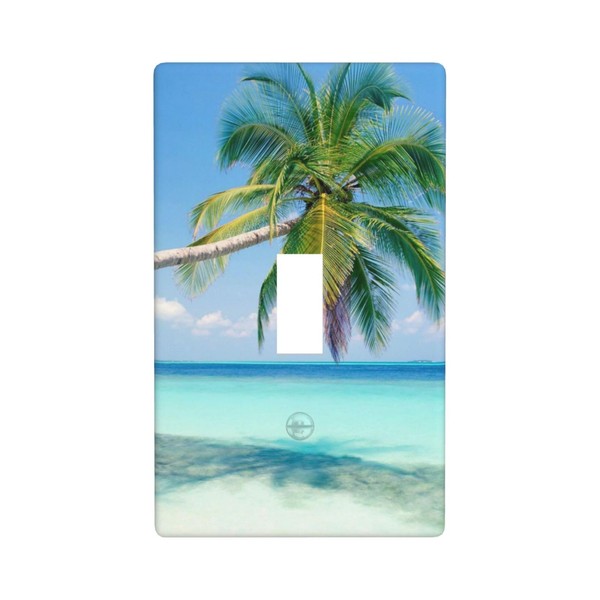 Beach Palm Tree Single Toggle Light Switch Cover Wall Plate