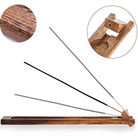 Andrew Peter Bembridge Pack of 2 Bamboo Wood Incense Sticks Holder, Incense Stick Stand, Brown, Chicken Wings Wooden Frame, Incense Sticks Made of Incense Wood Can Be Used for Birthdays, Parties