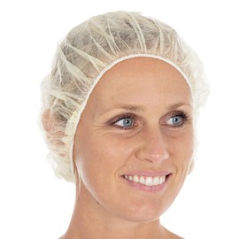 FRANZ MENSCH Hygonorm Bettina Light Beret Caps Polypropylene White Universal Diameter 53 cm Bag Pack of 1000, yellow
