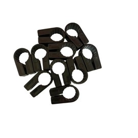 C6 Armoured Cable Cleats - Steel Wired Outdoor C6 SWA - Black Cable Cleat Clips - 10 Cable Cleats
