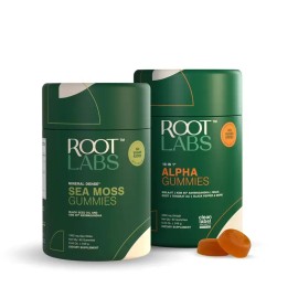 Root Labs by Be Bodywise 10-1 Alpha & Seamoss Combo | 100% Himalayan Shilajit Gummies | Sea Moss | KSM-66 Ashwagandha | Maca Root | Black Seed Oil | No Added Sugar | 60+60 Individually Wrapped Supplements