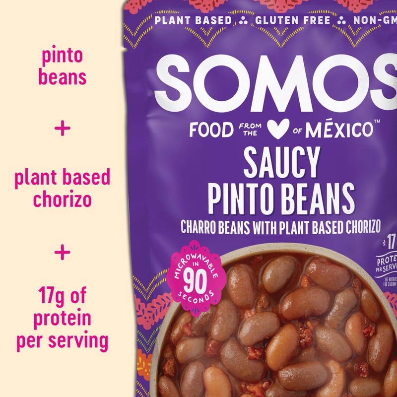 SOMOS Saucy Pinto Beans 10oz (Pack of 6)