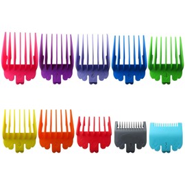 Vicue 10 Pack Professional Multiple Colors Hair Clipper Guards Guide Combs,From 1/16inch to 1inch(1.5-25mm), for Multi-Purpose79607/ Pilot/Pro Basic/ ProSeries79775/79060