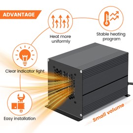 Boat Engine Compartment Heater, 400W Haoguo Bilge Heater Equipped with Self-Regulated PTC Element, For Boats Up to 350 cubic feet, Prevent Your Cabin Pump from Freezing
