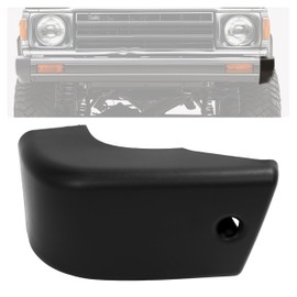 KUAFU Front Bumper End Cap Extension Trim Compatible with 1984-1989 Toyota 4Runner Pickup 4WD Replacement for TO1004157 5210389106 Plastic Black Textured - Left Side