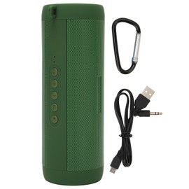 Bluetooth Speaker Stereo Noise Reduction Waterproof Portable Wireless Speaker with Flashlight for Camping HomeGreen