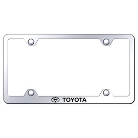 Au-TOMOTIVE GOLD Laser Etched License Plate Frame for Toyota (Chrome)