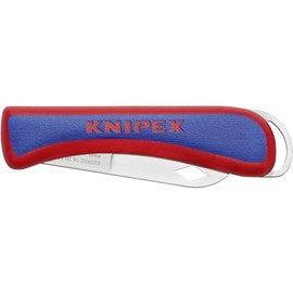 KNIPEX 16 20 50 SB Navaja Plegable para Electricista 120 mm (4.5") – Cuchillo Profesional para Pelar Cables, Hoja Precisa, Mango Ergonómico