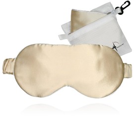 X-plorer Premium Silk Eye Mask (Travel Edition) | OEKO-TEX Certified, Natural, 99% Darkness, Adjustable Silk-Strap, for Adults and Children | Ideal Silk Sleep Mask and Travel Accessories | CHM