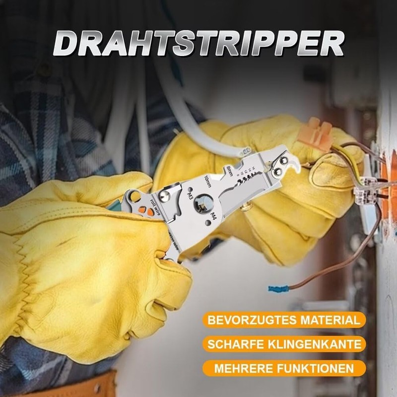 BOSENIYU 18 in 1 Foldable Wire Stripper, Multifunctional R Crimper