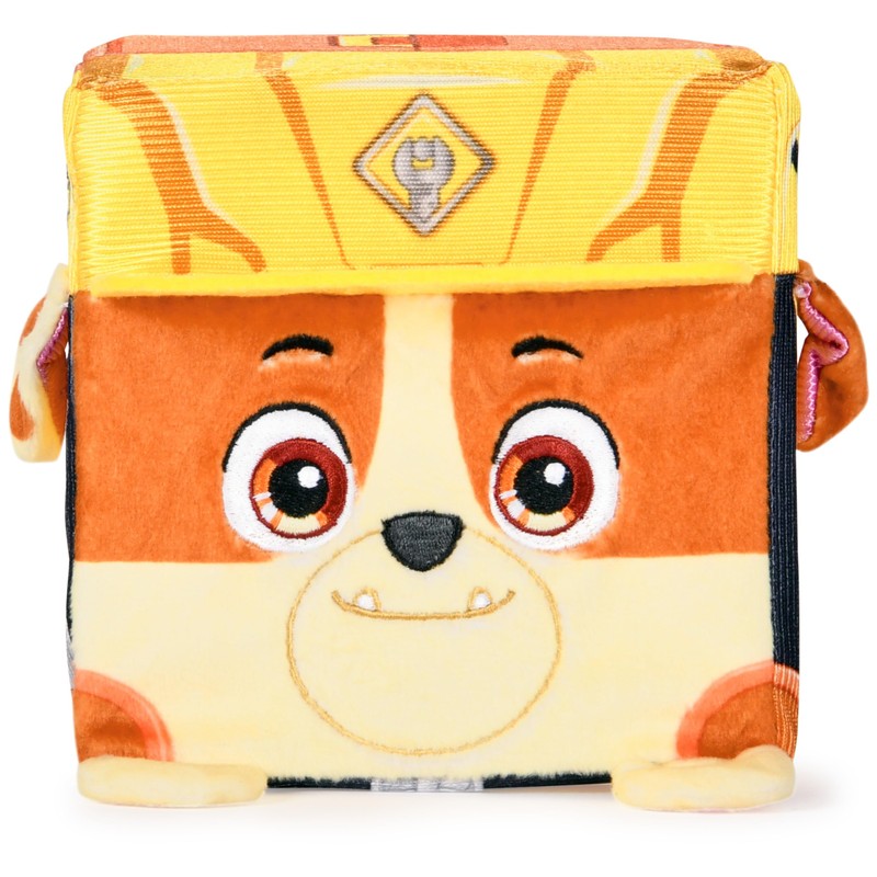 Rubble & Crew Stuffed Animals, Rubble, 4-Inch Cube-Shaped Plush Toy