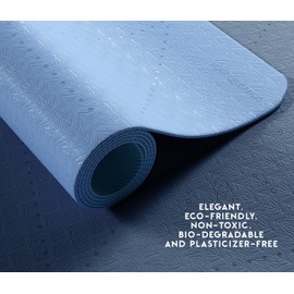 Yogi Bands Premium TPE Yoga Mat - Body Alignment Guide Lines and Non-Slip Grip - Perfect for Home Exercise and Gym Workout - Light, Portable, Compact - Travel-Friendly Shoulder Strap