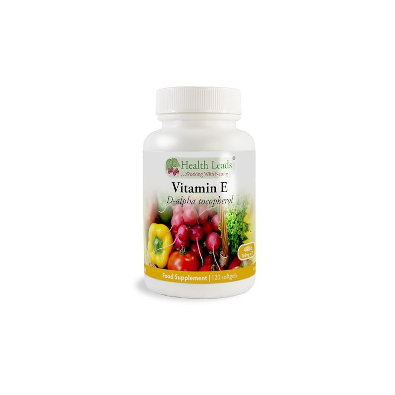 Vitamin E 400IU | Natural D-Alpha Tocopherol | 120 Capsules