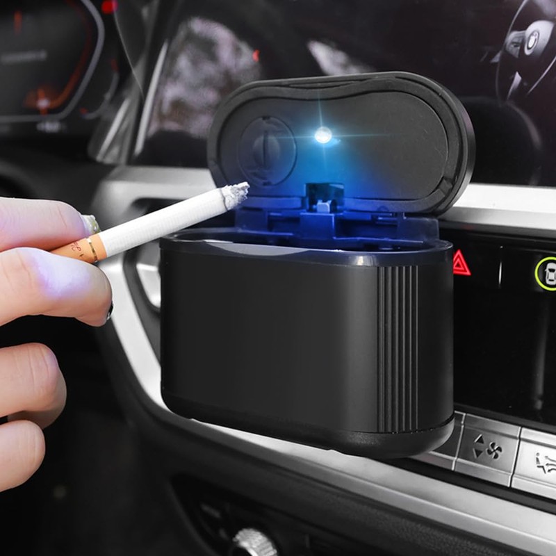 Zacxoxsr Multi-spot Placed Car Ashtray Removable Detachable Alloy with Lid