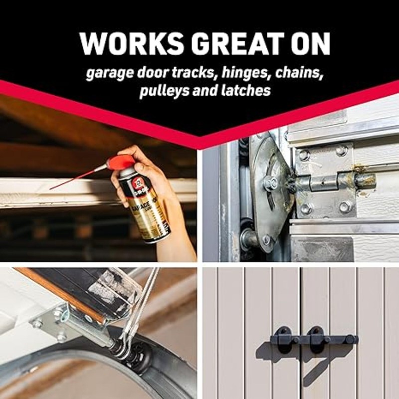 3-IN-ONE Professional Garage Door Lubricant with Smart Straw Sprays 2