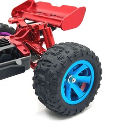 rockible 4 Pieces RC Car Wheel and Tires Set,Rubber Tires,Replacement 1:12 1:14 1:16 1:18 RC Car, Purple