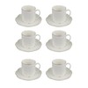 GuangYang 7oz Fine Porcelain Tea Cups and Saucers Set with