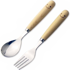 Nagao Waiwai Kitchen Dessert Spoon Dessert Fork Set of 2 Made in Japan