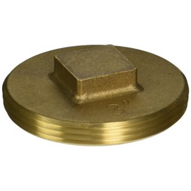 Jones Stephens P50-300 Raised Head Brass Cleanout Plug, 3-Inch