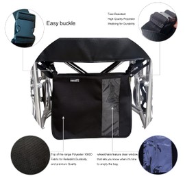 LEAD MODUDU Wheelchair Under Basket for Catheter Bag Covers Infusion Bag Foley Catheter Bag Urine Drainage Bag Holder Inspection Window Nephrostomy Drainag Bag (Black)