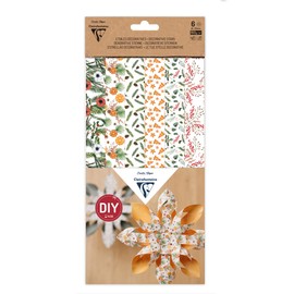 Clairefontaine 95868C Creative Set for Adults, 6 Decorative Stars Made of Paper (160 g) for Crafts, Ideal as a DIY Project at Christmas Season, 1 Set