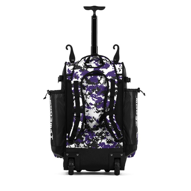 Boombah Rolling Superpack Hybrid Digital Camo Bat Pack Black/Purple -