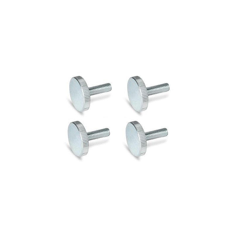 Ganter Normelemente Flat knurled screws, knurled screws (low shape), DIN