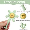 OUDQFCJ Baby Rassel Zahnring BPA-frei Lebensmittel-Qualität Würgerecht-Design Griffstärkung geeignet für