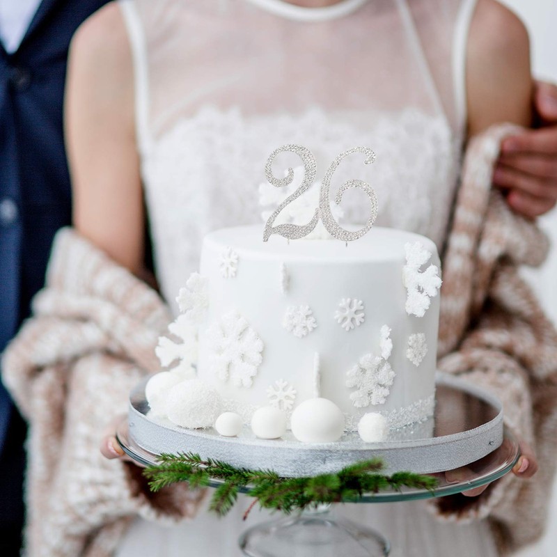 Decoración para tarta de Lindar, con diamantes de imitación, 26