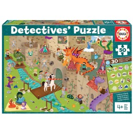 Educa - Castle, 50 Pieces Detective Puzzle for Children from 4 Years, Search Puzzle, Hidden Object Puzzle (18895)