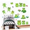HAPINARY Cute Frog Wall Decals 4 Sheets Frog Wall Sticker