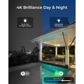 REOLINK 4K PoE Security Outdoor IP Camera with 355° Pan & 50° Tilt, Color Night Vision for Home Surveillance, Auto Tracking, Smart Detection, Two-Way Talk, 24/7 Recording, E1 Outdoor SE PoE