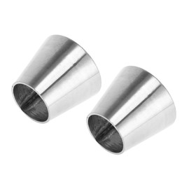 Motoforti Mandrel Exhaust Bend Elbow Concentric Reducer Car Exhaust Pipe Tubing Piping Adapter 1" OD to 1.5" OD 304 Stainless Steel Silver Tone 2 Pcs